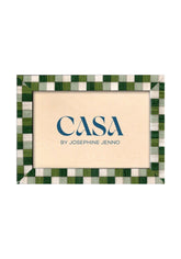 Fresh Green Checkered Frame 7x5"