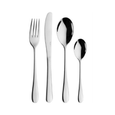 Shiny stainless steel pintinox princess steel cutlery set with fork knife and spoons featuring sleek modern handles