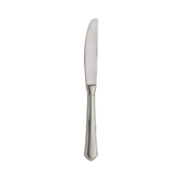 A sleek stainless steel pintinox settecento table knife with a polished blade and stone washed ornate handle