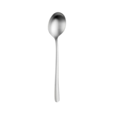 A sleek pintinox sky satin tea spoon with a polished stainless steel finish and a slender handle