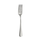 A sleek stainless steel pintinox stresa mystique table fork with four evenly spaced tines and a modern design