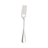 A sleek polished stainless steel pintinox stresa table fork with four tines and a smooth tapered handle