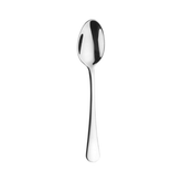 A sleek polished stainless steel teaspoon with a curved handle from pintinox stresa perfect for tea use