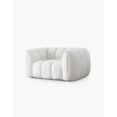 Pooky Pumpkin Single Armchair White Boucle