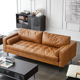 Fuller Brown Three Seater Corner Sofa, Real Leather