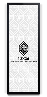 12x36 Inch Premium Poster Frame - Black