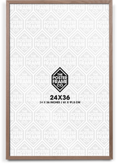 24x36 Inch Premium Poster Frame - Natural Oak