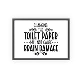 Funny Toilet Paper Bathroom Print – Changing Roll Joke