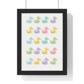 Pastel Rubber Duck Poster | Cute Bathroom Print