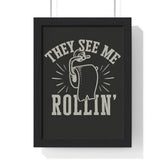 They See Me Rollin’ Funny Bathroom Print | Toilet Paper Wall Art