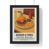 Burger & Fries Wall Art – American Diner Kitchen Print