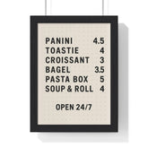 Retro Food Menu Poster – Kitchen Wall Art