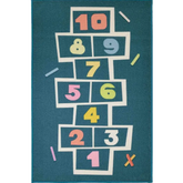 Printed Nursery Playmats – Fun and Colourful Play Rugs - 80X120 cm / Blue - Rugs