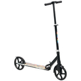 AIYAPLAY Foldable Kids Scooter with Adjustable Handlebar, 200mm Big Wheel, Rear Fender Brake, Gift for Ages 6-12 Years, Black