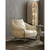 Quigley Lobby Lounge Chair Real Leather - Arm Chair