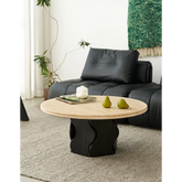 Quintero Round Coffee Table Marble Or Travertine - coffee table