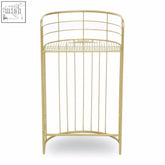 Rabia gold finish bar chair with gold finish wireframe coat rack style and curved top vertical bars