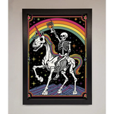 Rainbow Skeleton Framed Wall Art - A3 (29.7 x 42 cm) / Black - Framed Print
