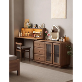 Ramirez Corner Dressing Table Extendable Dressing Table Walnut