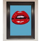 Red Lips Contemporary Framed Poster - A1 (59.4 x 84.1 cm) / Matt Black - Framed Print