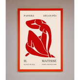 Red Matisse Man Framed Print - B0 (100 x 141 cm) / Neon Red - Framed Print
