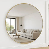 Rei - XXL Round Gold Metal Circle Mirror - 180cm x 180cm - Mirror