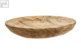 A rustic relic petrified wood large bowl in light brown with visible wood grain patterns perfect as a wood large bowl