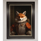 Renaissance Fox Framed Poster - A3 (29.7 x 42 cm) / Black Silver - Framed Print