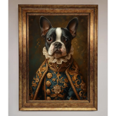 Renaissance French Bulldog Framed Print - B0 (100 x 141 cm) / Bronze - Framed Print