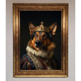 Renaissance German Shepherd Framed Wall Art - A3 (29.7 x 42 cm) / Bronze - Framed Print