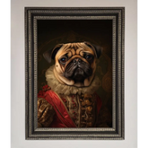 Renaissance Pugs Framed Poster - A3 (29.7 x 42 cm) / Ornate Silver Black - Framed Print