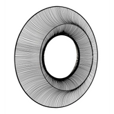 Rewire Round Wire Mirror - Black - 120cm Diameter - Mirrors