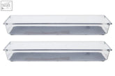 Romm large set of two clear plastic kitchen organisers with textured gray rubber inserts for easy storage