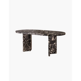 Rosaline Black Marble Dining Table Oval - dining table