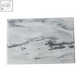 Salerno large white marble rectangular chopping board with subtle gray veining for serving and cutting