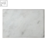 Salerno white marble chopping and serving board in white marble with subtle gray veining and rectangular shape