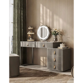 Sanchez Dressing Table Vanity Table With LED Mirror Grey