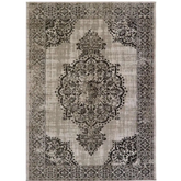Saville Grey/Black Vintage Rug - 80X150 cm - Rugs