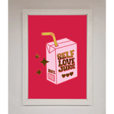 Self Love Juice Foil Print - A3 (29.7 x 42 cm) / White - Framed Print