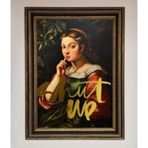Shutup Foil Print - A3 (29.7 x 42 cm) / Ornate Gold Black - Framed Print