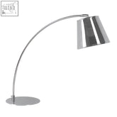 Sison chrome table lamp with pvc shade featuring a sleek arched design and chrome finish for modern decor