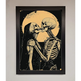 Skeleton Embrace Framed Poster - A3 (29.7 x 42 cm) / Black - Framed Print