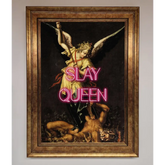 Slay Queen Altered Art Framed Print - A3 (29.7 x 42 cm) / Bronze - Framed Print