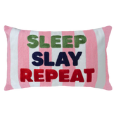 Sleep Slay Repeat Needlepoint Cushion - Cushion