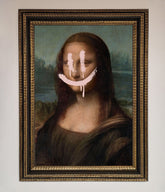 Smiley Mona Framed Poster