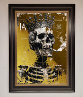 Smoking King Skull Foil Print