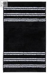 Soak large charcoal grey bath mat with black base and white horizontal stripes perfect for bathroom floors