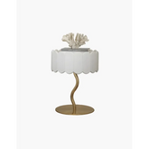 Sofia Art Deco Side Table White & Gold