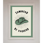 Sombrero De Vaquero Framed Wall Art - A3 (29.7 x 42 cm) / White - Framed Print