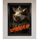 Sophisticated Pig Framed Wall Art - A3 (29.7 x 42 cm) / Black - Framed Print